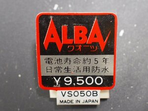 セイコー SEIKO アルバ ALBA オールド クォーツ 腕時計用 新品販売時 展示タグ 紙タグ 品番: VS050B cal: Y113