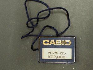 カシオ CASIO カシオトロン CASIOTRON オールド デジタル クォーツ 腕時計用 新品販売時 展示タグ プラタグ 品番: 38CR-12B-1