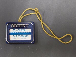 オリエント ORIENT ローテスター オールド クォーツ 腕時計用 新品販売時 展示タグ プラタグ Cal: 58510-585901
