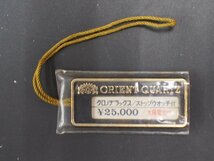 オリエント ORIENT クロノデラックス オールド クォーツ 腕時計用 新品販売時 展示タグ プラタグ Cal: 678201_画像1