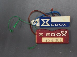 エドックス EDOX オールド クォーツ 腕時計用 新品販売時 展示タグ プラタグ