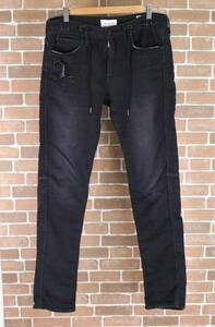 ◆TAVERNITI SO JEANS タヴァニティ ソー ジーンズ / Blackie ブラッキー / ブラック USED加工 ストレッチ デニム スウェットパンツ 29