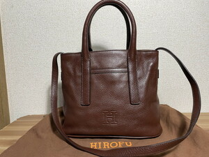 *15000 иен быстрое решение * включая доставку * HIROFU Hirofu 2WAY кожаная сумка 