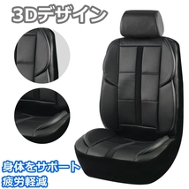 シートカバー ラパン HE21S HE22S HE33S ポリウレタンレザー サポート付き 前席 2席セット 被せるだけ スズキ AUTOPLUS_画像2