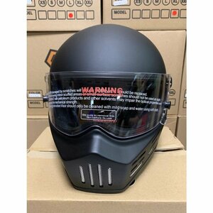 LHK2367★CRGメーカー工場　バイク用　ライダーズ　オンロード　ガラス繊維　フルフェイスヘルメット 艶消し黒S -XXL