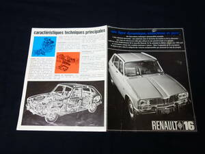 [1980 year ] Renault RENAULT 16 exclusive use catalog /book@ national language version [ at that time thing ]