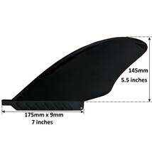 14.5cm KEEL センターフィン Flex Soft 5.5 in ソフトフレックス for ロングボード SUP airSUP AIR7 Keel Fin Black フィン スクリュー付き_画像2