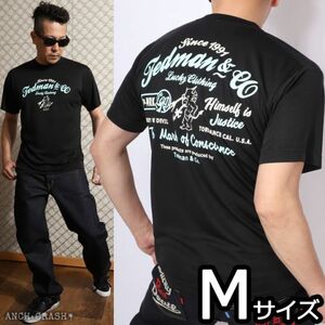 テッドマン TEDMAN & CO 半袖ドライTシャツ TDRYT-1400 ブラック【Mサイズ】吸汗速乾 エフ商会 アメカジ メンズ