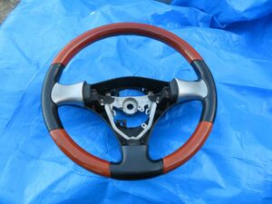  rare Daihatsu original OP Momo Move Custom L175S L185S steering gear steering wheel wood grain wood combination Tanto Mira L275 L375S