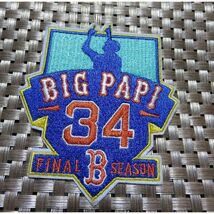 空青MLB新品Boston Red SoxレッドソックスDavid Ortizデビッド・オルティーズ Big Papi 34野球ベースボール 刺繍ワッペン ■メジャーリーグ_画像7