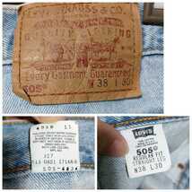 ☆【Levi's】ジーパン☆505☆01's☆USA製☆刻印513☆W38 L30☆メンズ☆USED【158】_画像7