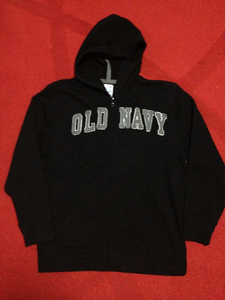 ■OLD NAVY■GAP兄弟ブランド■新品140■ジップアップ■黒■5-4