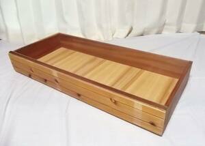  drawer / tree box / case / storage box / shelves box ( large )* wooden /W98.5×D42.5×H14/ natural *1~3 piece *