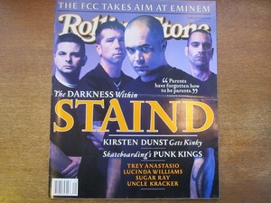 1710KK●洋雑誌 Rolling Stone ローリングストーン 873/2001.7.19●ステインド キルスティン・ダンスト トレイ・アナスタシオ シュガーレイ