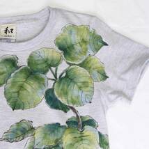 レディース Tシャツ Mサイズ 観葉植物 フィカス・ウンベラータ 手描きTシャツ カジュアル グリーンインテリア ボタニカル_画像4