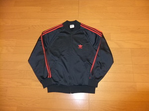 adidas　ジャージ　usa製ブラック/レッドM　アディダス　atp　ジャケット　ンテージ　80s　古着