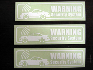  car make another [ Porsche 911 964] car security sticker 3 pieces set fixed form mail including carriage W003