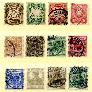 1875年~1944年◆ドイツ古い切手 未済混 55種◆DA-532