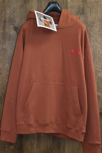 新品 AFFIX (アフィックス) STANDARDISED LOGO HOODIE / XL / アンバー / ロゴ フーディー / スウェットパーカ