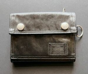 【USED】PORTER 吉田カバン 二つ折り財布 ブラック BLACKポーター財布 