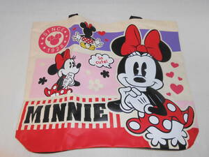 * unused Disney Minnie Mouse big tote bag fastener attaching unopened paper tag attaching postage 510 jpy ~