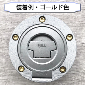 チタン合金製●タンクキャップボルト●YAMAHA・5穴用・ゴールド色●ヤマハ FZ1 FZ6 FZ8 FAZER8 XJR400 TDM900 YZF-R1 YZF-R6 XJ6など,