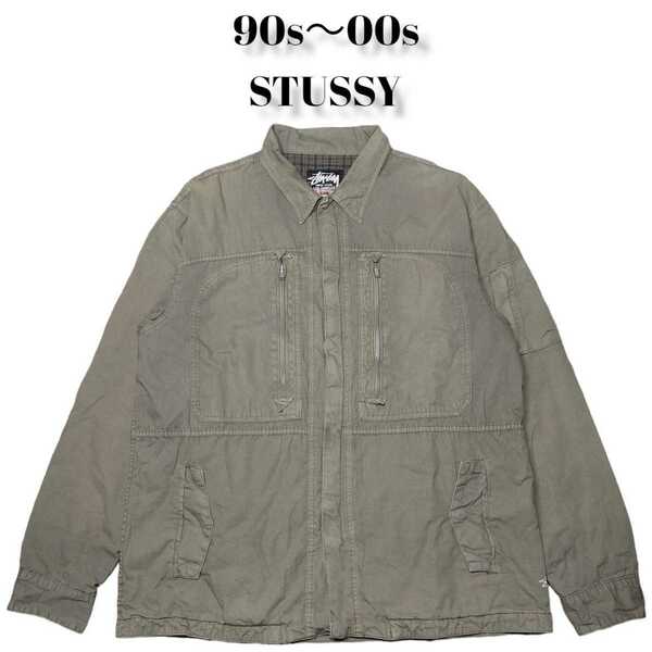 90s 00s STUSSYミリタリージャケット ステューシー ショーンフォント