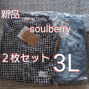 【新品】soulberry シャツブラウス 3L 