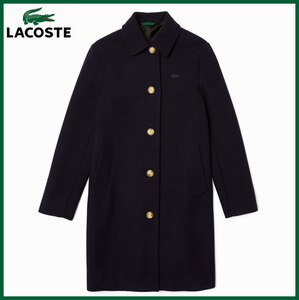 СПИСКА ЦЕНА 70 000*Новый*текущий продукт [Lacoste] Retro Classic*Woolsten Color Pat/Long Poat BF11111L Черный черный/зеленый/ветры 34 с.