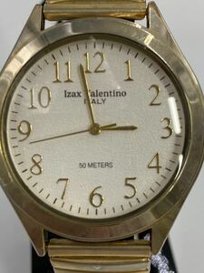 IZAX VALENTINO アイザックバレンチノ 50 meters IVG-350-2 メンズ腕時計 3針 クォーツ 動作未確認 ☆2210T50