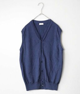 * beautiful goods Cruciani *V neck knitted the best navy size 52 wool front opening gilet Italy made kru Cheer -ni*141/WX14