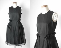 ● 送料無料♪ noir kei ninomiya (良品） ノースリーブ チュールドレス 黒 XS ワンピース スカート ケイニノミヤ コムデギャルソン ◆ZX5_画像1