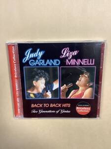 送料無料 JUDY GARLAND & LIZA MINNELLI「BACK TO BACK HITS」輸入盤