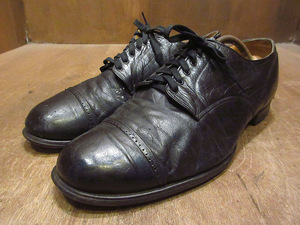 ビンテージ40's●CONNOLLYキャップトゥシューズ黒●221011i3-m-dshs-285cm 1940sドレスシューズ革靴メンズ