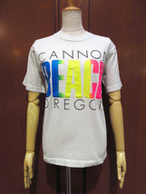 ビンテージ80’s●CANNON BEACH OREGONプリントTシャツ白size M●220923s6-m-tsh-ot 1980sキャノンビーチオレゴン州古着メンズ_画像1