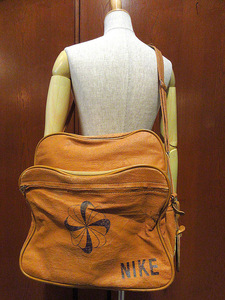  Vintage 70*s*NIKE manner car Logo shoulder bag *221016k6-bag-shd 1970s Nike old clothes USA made bag bag 