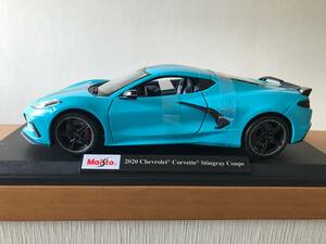 希少 レア Maisto マイスト 1:18 6+ 2020 Chevrolet Corvette Stingray Coupe ブルー