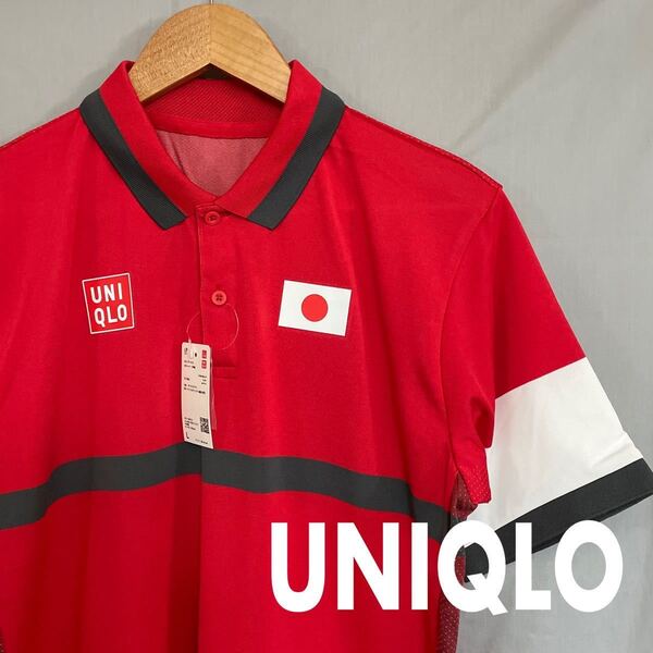 【新品】ユニクロ UNIQLO ドライ シャツ 日本代表 ポロシャツ NKドライEX メンズ Lサイズ