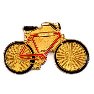ピンバッジ・赤い自転車サイクリング一台◆フランス限定ピンズ◆レアなヴィンテージものピンバッチ