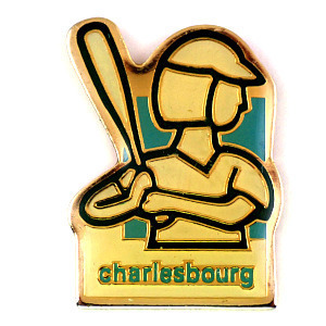  pin badge * softball player batter girl * France limitation pin z* rare . Vintage thing pin bachi