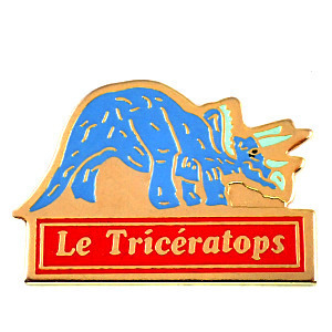 ピンバッジ・トリケラトプス恐竜◆フランス限定ピンズ◆レアなヴィンテージものピンバッチ