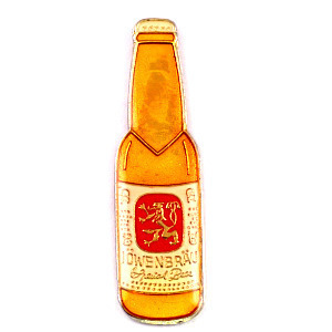 ピンバッジ・ビール酒レーベンブロイ瓶◆フランス限定ピンズ◆レアなヴィンテージものピンバッチ