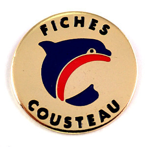  pin badge * blue dolphin fish Dolphin one head * France limitation pin z* rare . Vintage thing pin bachi
