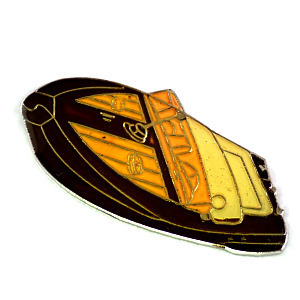  значок * моторная лодка судно * Франция ограничение булавка z* редкость . Vintage было использовано булавка bachi