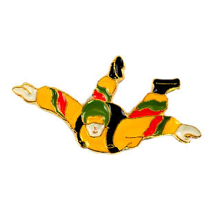  pin badge *pala Shute falling athlete * France limitation pin z* rare . Vintage thing pin bachi