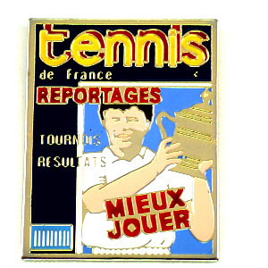  pin badge * tennis magazine. cover * France limitation pin z* rare . Vintage thing pin bachi