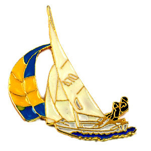 ピンバッジ・ボート帆船ヨット操縦◆フランス限定ピンズ◆レアなヴィンテージものピンバッチ