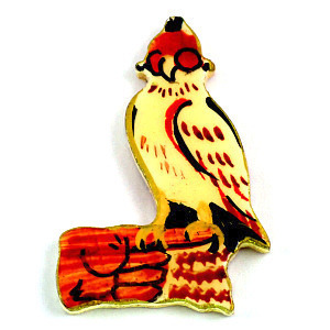  pin badge * owl . ear zk branch .... wooden * France limitation pin z* rare . Vintage thing pin bachi