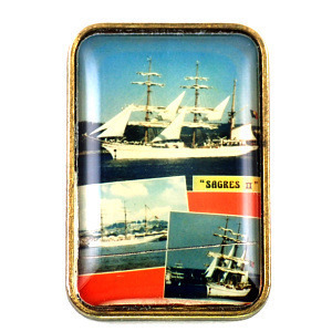 ピンバッジ・サグレス帆船ポルトガルの港◆フランス限定ピンズ◆レアなヴィンテージものピンバッチ