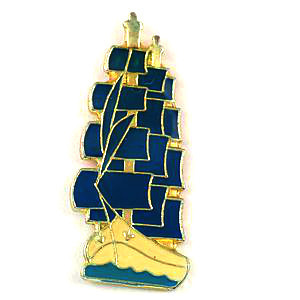  pin badge * blue blue ... boat large boat * France limitation pin z* rare . Vintage thing pin bachi